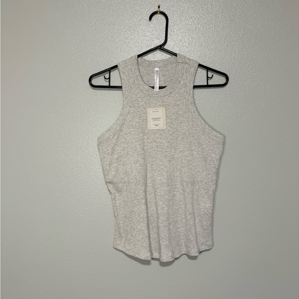 High Neck Ribbed Tank Top - Picture 3 of 6